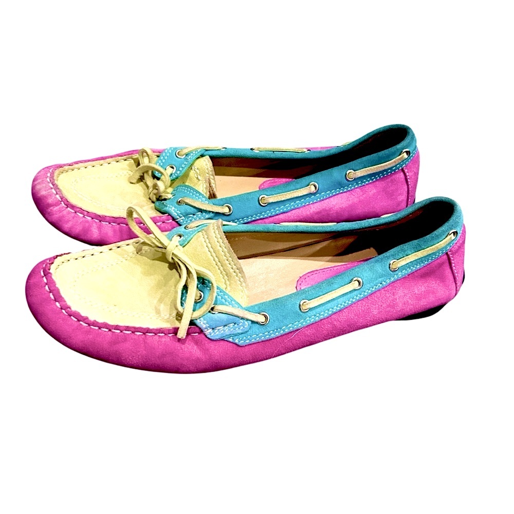 Vaneli Reid Multicolor Style Moccasin Flat Boat Shoe Size 9.5 Old Money